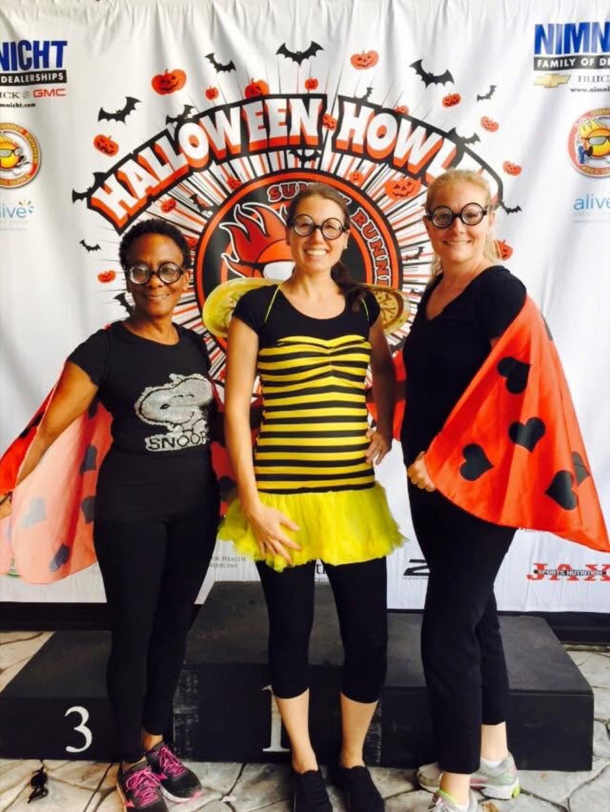 Runners in Halloween costumes at the Halloween Howler 5K